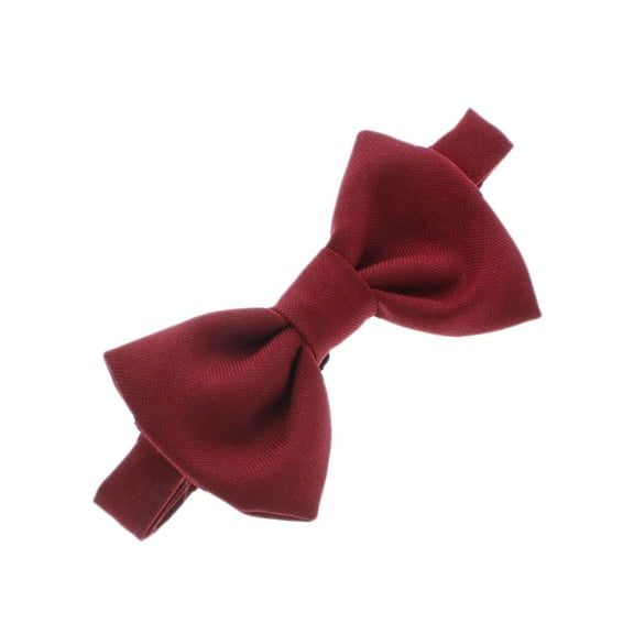 Baby Gabardine Adjustable Pre-Tied Bow Tie - Maroon
