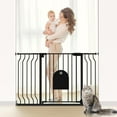 Baby Gate with Cat Door for Stairs Auto Close 29.548.4" Dog Pet