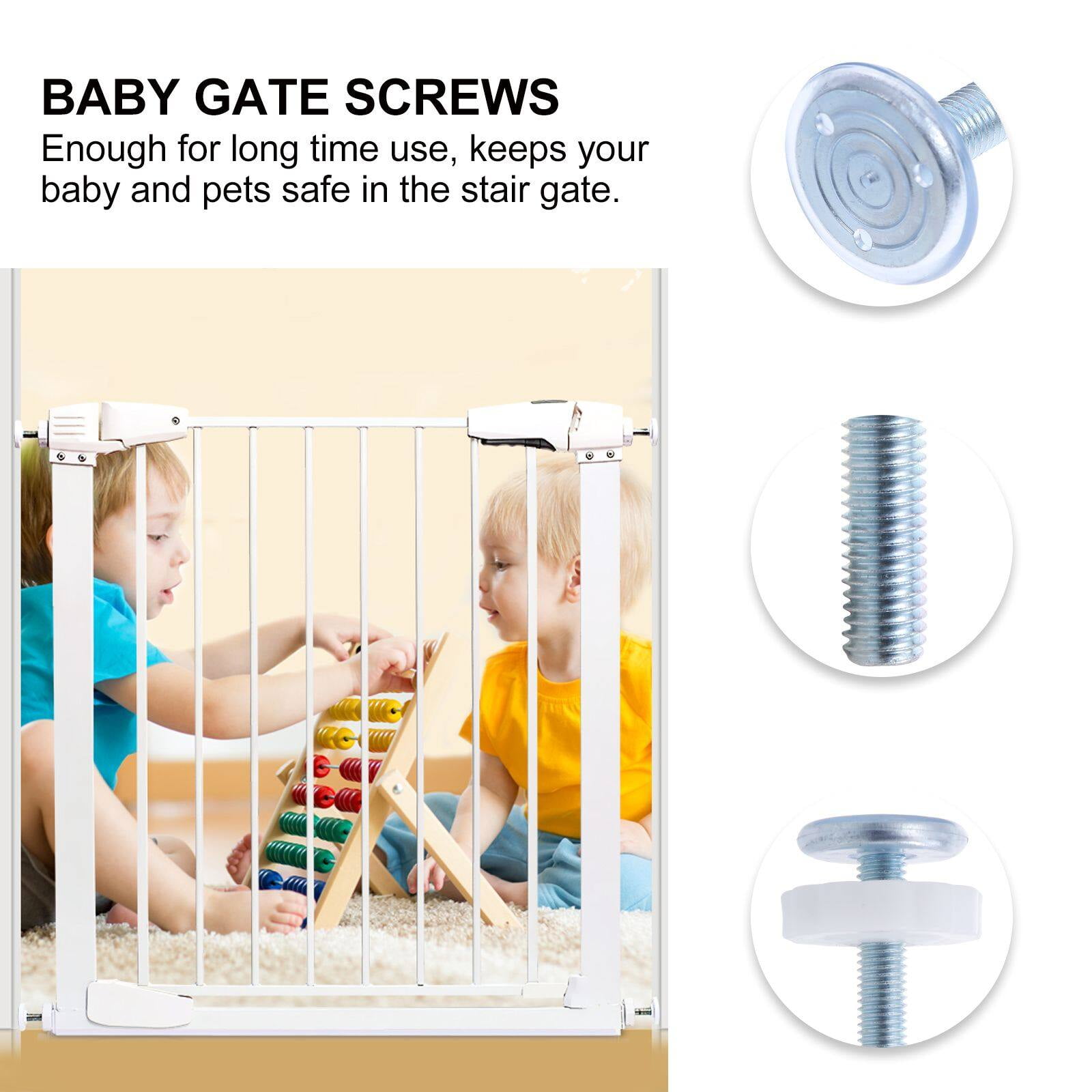 Baby Gate Screws 4 Pcs Pressure Mounted Baby Gate Threaded Spindle Rod Walk Thru Gates Screw