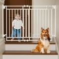 thumbnail image 1 of Baby Gate for Stairs- No Bottom Bar, Adjustable Width 29.8” to 43.5” for Child and Pet, Dog Gate with Auto-Close & One-Hand Operation, Hardware-mounted Installation for Doorways and Indoor Use, 1 of 8