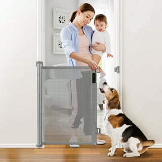 PawHut Retractable Pet Safety Gate Folding Stair Barrier Guard Door White –  ASA College: Florida