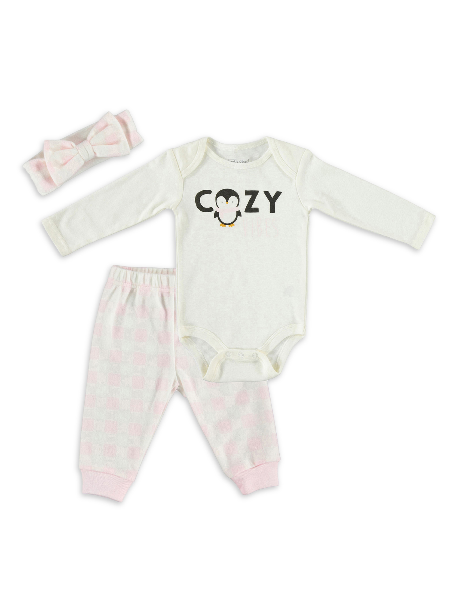 Baby Gear Baby Girl 3 PC Pant Set, Sizes Newborn9 Months