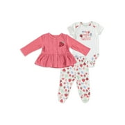 Baby Gear Baby Girl Clothes 3 PC Cardigan Set Newborn to 9 Months Holiday Outfit