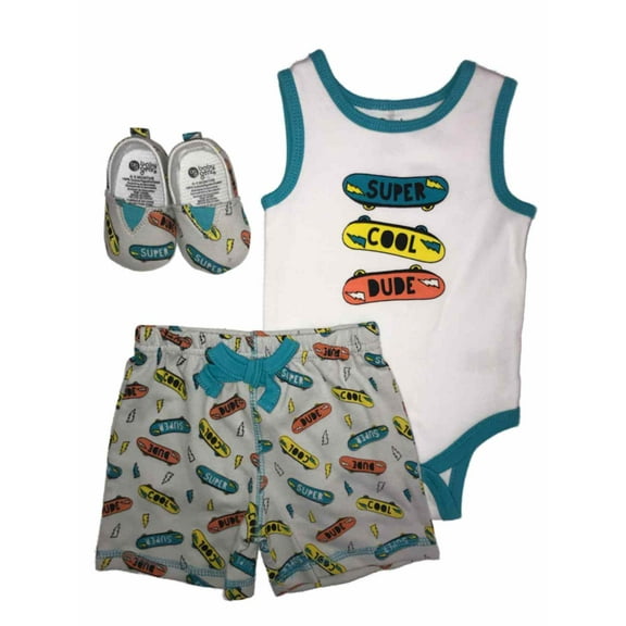 Baby Gear Infant Boys Super Cool Dude Baby Outfit Skateboard Shoes Set 3-6M