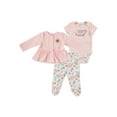 thumbnail image 1 of Baby Gear Infant Girl's Empire Waist Cardigan Sizes 0-24 Months 3 Piece Set, 1 of 2