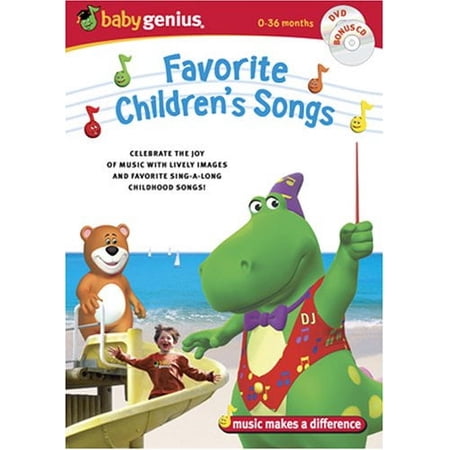 Baby Genius Favorite Children's Songs w/bonus Music CD (DVD) NEW