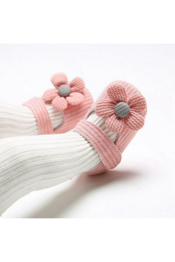 Baby Girl Anti-Slip Casual Crib Shoes Infants Flower Sneakers Soft Soled First Walkers