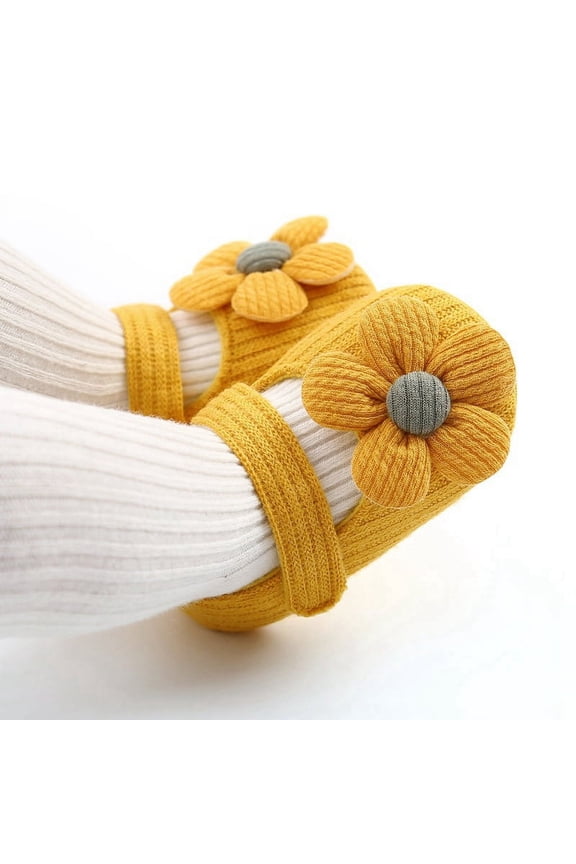 Baby Girl Anti-Slip Casual Crib Shoes Infants Flower Sneakers Soft Soled First Walkers