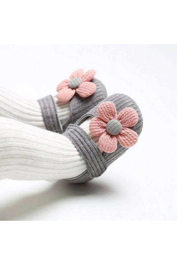 Baby Girl Anti-Slip Casual Crib Shoes Infants Flower Sneakers Soft Soled First Walkers