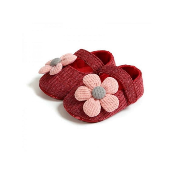 Baby Girl Autumn Anti-Slip Casual Walking Shoes Flower Sneakers First Walkers