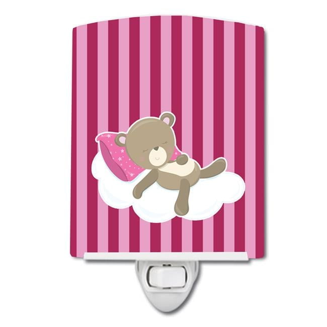 Baby Girl Bear on Cloud Ceramic Night Light