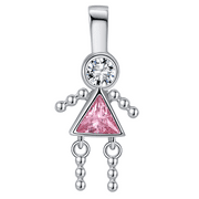 GINGER LYNE COLLECTION Baby Boy or Girl Birthstone Charm for Mom Family Tree Grandma Necklace by Ginger Lyne CZ Sterling Silver