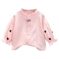 thumbnail image 1 of Baby Girl Blouses Long Sleeves Solid Color Round Neck Top, 1 of 8