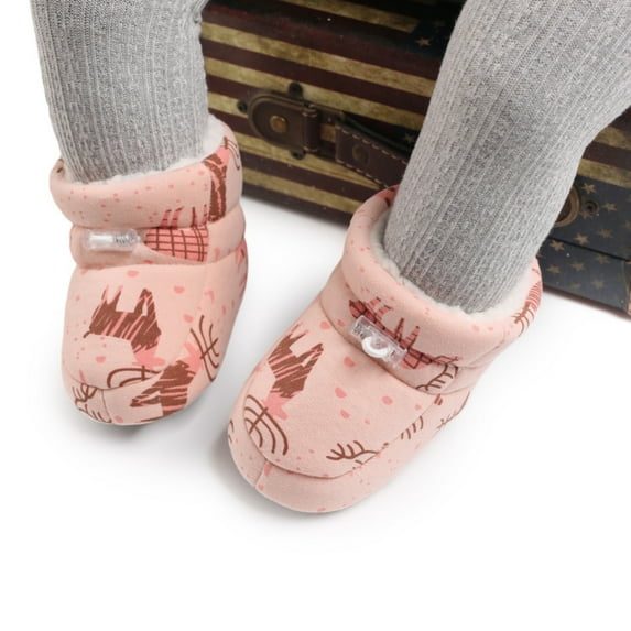 Baby Girl Boots First Walkers Newborn Winter Non-Slip Warm Soft Booties Baby Shoes 0-18M