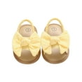 thumbnail image 1 of Baby Girl Bow Knot Sandals Cute Soft Sole Flat Princess Shoes Newborn Infant Non-Slip First Walkers, 1 of 6