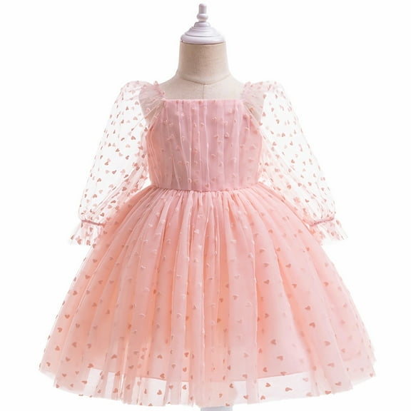 Baby Girl Bowknot Flower Dress Wedding Birthday Christmas Tulle Gown for 1-7Y