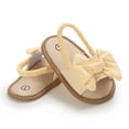 thumbnail image 1 of Baby Girl Bowknot Sandals Summer Beach Shoes Outdoor First Walker Infant Girls oft Sole Princess Flat Non-Slip Shoes, 1 of 7