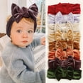 thumbnail image 1 of Baby Girl Bows Christmas Velvet Baby Headbands Big Baby Bows Wide Head Wrap Hair Accessories for Toddlers Newborn Infants Kids 0-24Month, 1 of 2