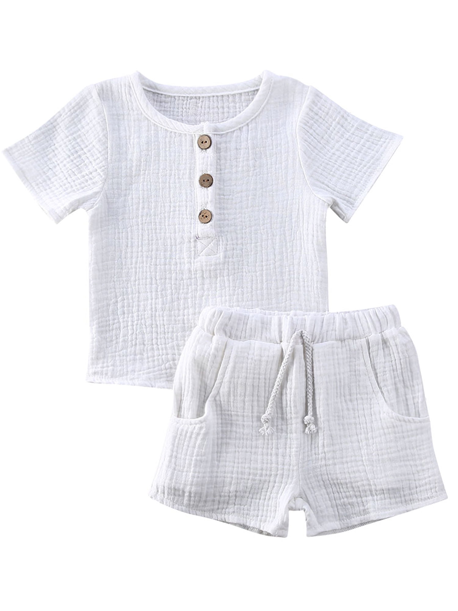 Baby Shirt & Shorts Set - Soft Cotton Summer 2-Piece Casual Outfit for Infants 3-9 Months main image 1
