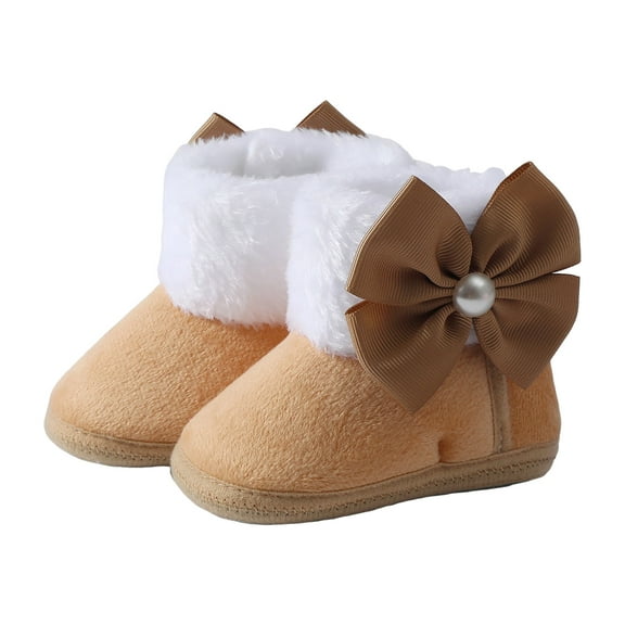 Baby Girl Boy Booties Fleece Lining Winter Ankle Snow Boots Toddler First Walker Crib Shoes for Little Big Kids