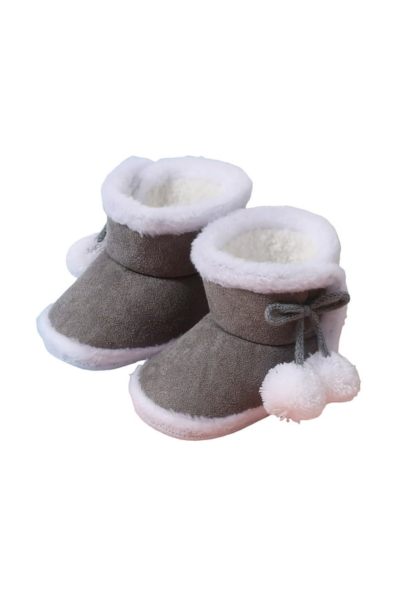 Baby Girl Boy Booties Fleece Lining Winter Ankle Snow Boots Toddler First Walker Crib Shoes for Little Big Kids