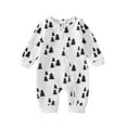 thumbnail image 1 of Baby Girl Boy Christmas Jumpsuit, Print Round Neck Long Sleeve Zip-Up Rompers for Toddlers, 0-18 Months, 1 of 10
