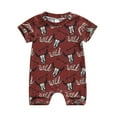 thumbnail image 1 of Baby Girl Boy Clothes Short Sleeve Cow/Letter Print Romper Bodysuit One Piece Jumpsuit Summer Clothes, 1 of 10