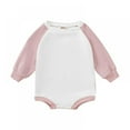 thumbnail image 1 of Baby Girl Boy Crewneck Sweatshirt Oversized Sweater Romper Long Sleeve Pullover Top Cute Fall Winter Clothes, 1 of 6