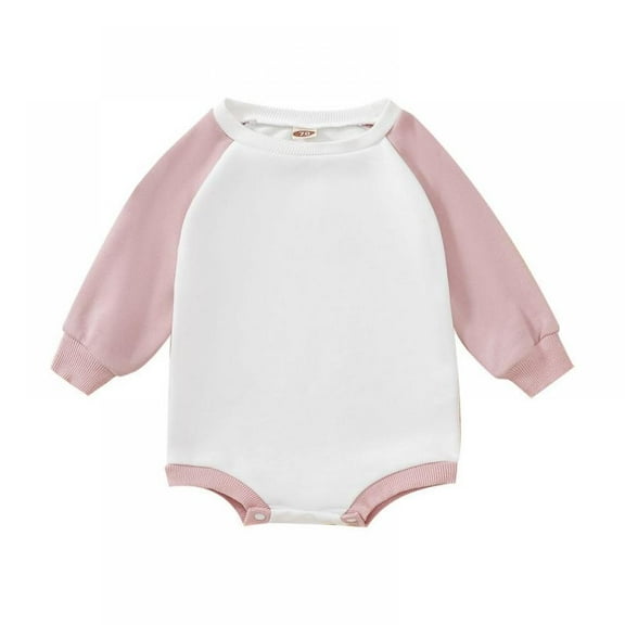 Baby Girl Boy Crewneck Sweatshirt Oversized Sweater Romper Long Sleeve Pullover Top Cute Fall Winter Clothes
