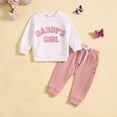 thumbnail image 1 of Baby Girl Boy Fall Winter Clothes Crewneck Sweatshirt Letter Print Long Sleeve Sweatshirt 2PC Christmas Outfit Set for Child Girl Boy Boy 6-12 Months, 1 of 6