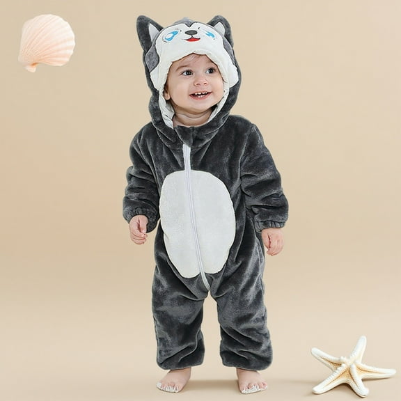 Baby Girl Boy Romper Animal Outfitss Long Sleeve Bodysuit Winter Clothes Girl Outfitss 6-12 Months