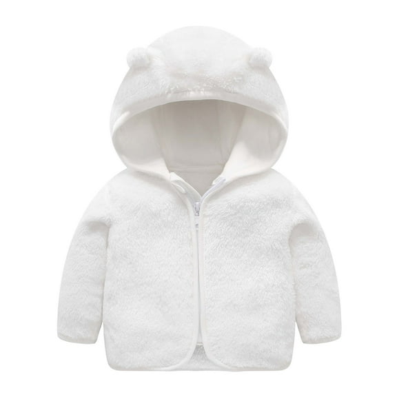 Baby Girl Boy Hoodie Jacket Coat Bear Ear Long Sleeve Zipper Up Jacket Cute Warm Outfits Winter Baby Essentials 9-12 Months