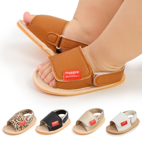 Baby Girl Boy Infant PU Leather Summer Sandals Prewalker First Walker Toddler Girls Kids Shoes