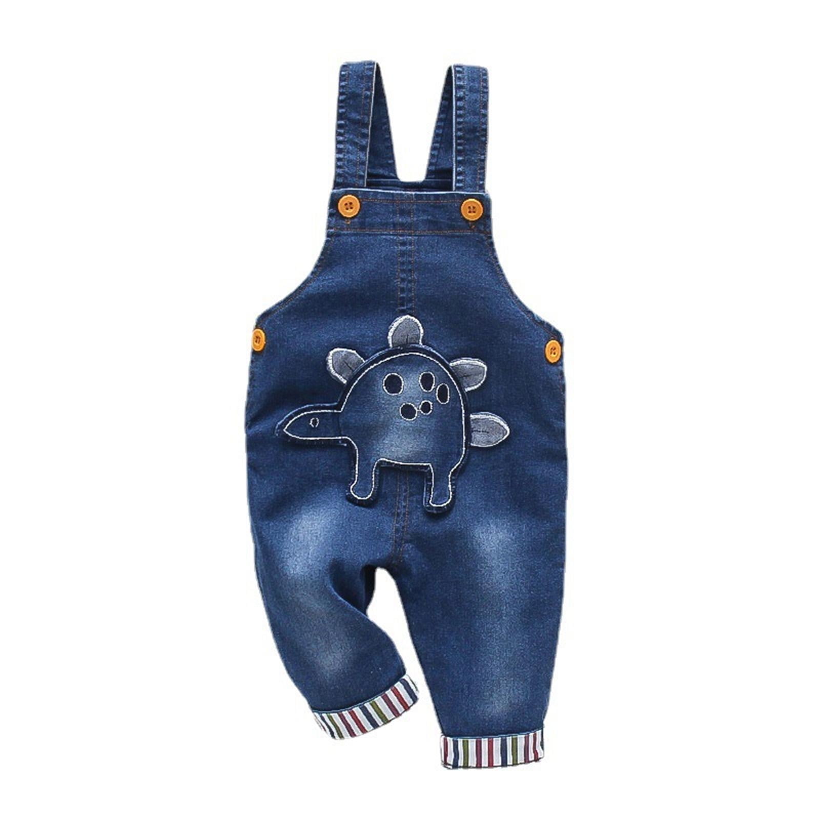 Baby Girl Boy Jean Overalls,Toddler Pants Bodysuit Jumpsuit Buttons