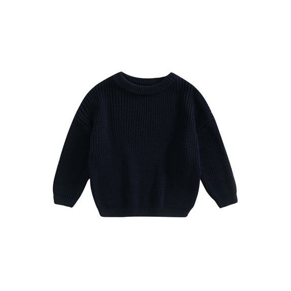 Baby Girl Boy Knit Sweater Blouse Pullover Sweatshirt Warm Crewneck Long Sleeve Tops for Infant Toddler