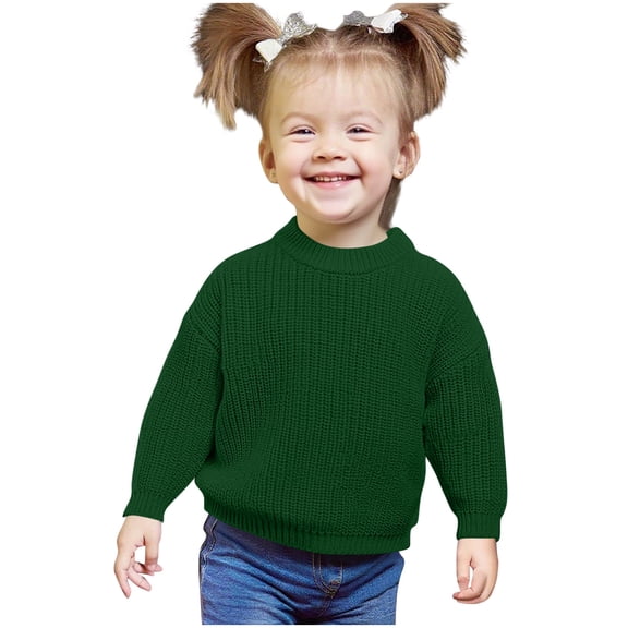Baby Girl Boy Knitted Jumper Sweater Newborn Kids Long Sleeve Knitwear Toddler Casual Top Clothes Children's Pullover Outfit Autumn Winter Mint Green 3-4 Years