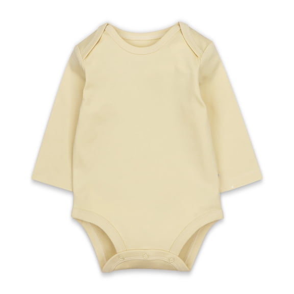 Baby Girl Boy Long Sleeve Bodysuit Solid Color Romper Onesies