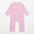 thumbnail image 1 of Baby Girl Boy Sleepers Satin Silk Long Sleeve Lapel Collar Button Down Fashion Pajamas for Little Girls 18-24 Months, 1 of 6