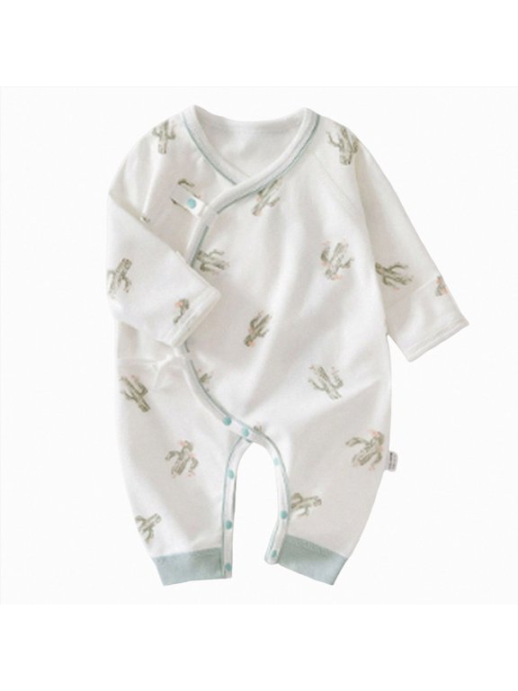 Baby Girl Boy Romper Side Snap Kimono Japanese Newborn Outfit