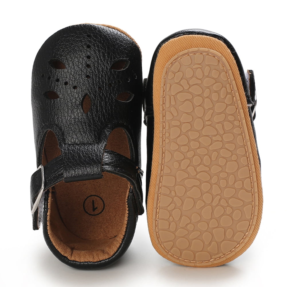 Baby Girl Boy Sandals Non Slip Soft Sole PU Leather Infant Flats First