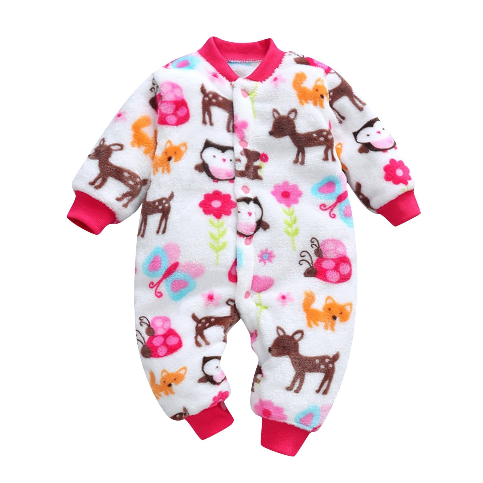 Baby Girl Boy Thick Warm Jumpsuit Playsuit Romper Clothes Baby Girl