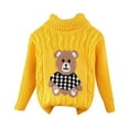 thumbnail image 1 of Baby Girl Boy Toddler Knit Sweater High Collar Long Sleeve Solid Casual Tops Cute Tops Warm Toddler Boys Girls Fall Outfits for Toddler Kids Boys Girls 6-7 Years, 1 of 4