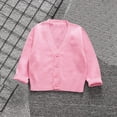 thumbnail image 1 of Baby Girl Boy Toddler Pullover Sweatshirt Tops Children's Casual Solid Color Loose Button Long Sleeved V-neck Top/shirt Pink 3-4 Years, 1 of 4