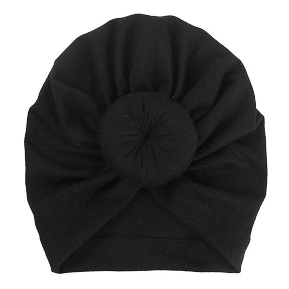 Baby Girl Boy Turban Hat, Fashion Casual Solid Color Knot Nursery Beanie Cap Headwrap Headdress Headwear for Newborn Infant Toddler Baby (1-4 Years Old) 1PC