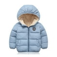 thumbnail image 1 of Baby Girl Boy Winter Warm Thick Hooded Coats Toddler Warm Padded Jackets Kids Outerwear Kids Boys Coats Small Jacket down Jacket for Kids Toddler Winter Jacket down Boys Jacket Fall for Jackets, 1 of 3