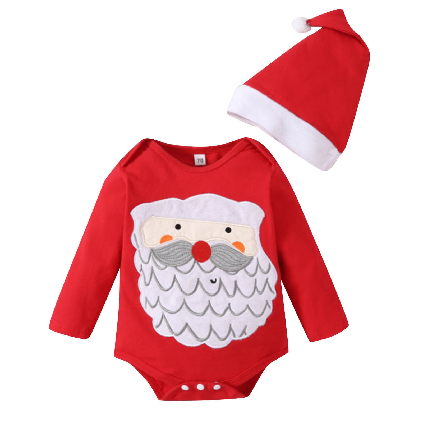 Baby Girl Boys Christmas Clothes Romper Jumpsuit Playsuit Hat Outfit