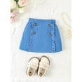 thumbnail image 1 of Baby Girl Button Detail Ruffle Trim Skirt, 1 of 5