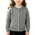 thumbnail image 1 of Baby Girl Cardigan Long Sleeve Button up Sweater Toddler Girl Fall Outfits Cable Knit Fisherman Cardigan Sweater Bolero Shrug, 1 of 5