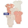 thumbnail image 1 of Baby Girl Carter's 5-Pack "Smiles & Sunshine" Short Sleeve Bodysuits Color: Pink Floral Size: 12 MONTHS, 1 of 3