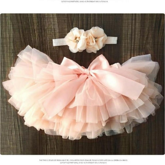Baby Girl Chiffon Shorts w/ Headband